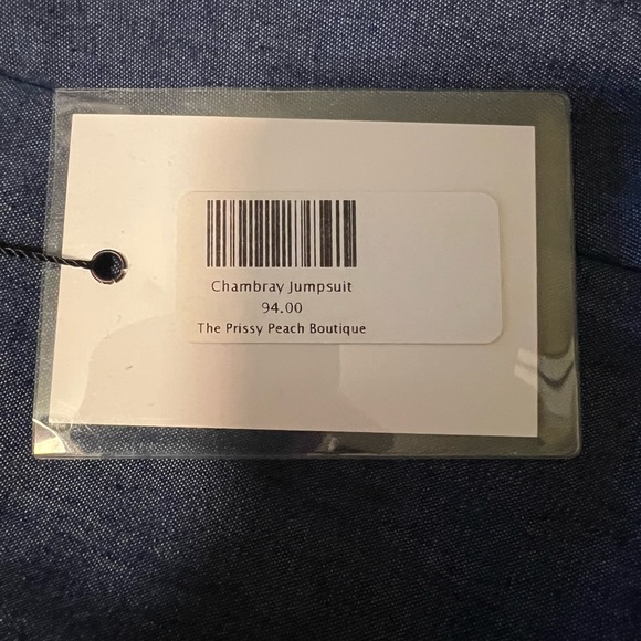 NWT Endless Rose Chambray Jumpsuit. Size Small - Picture 5 of 5